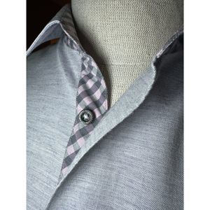 JARED LANG Men's button down shirt M grey